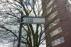 Apartment building at Love Lane next to White Hart Lane Station and close to Tottenham Hotspurs Football Club. © 2014 Jamie Kesten/Utrecht University. All Rights Reserved.